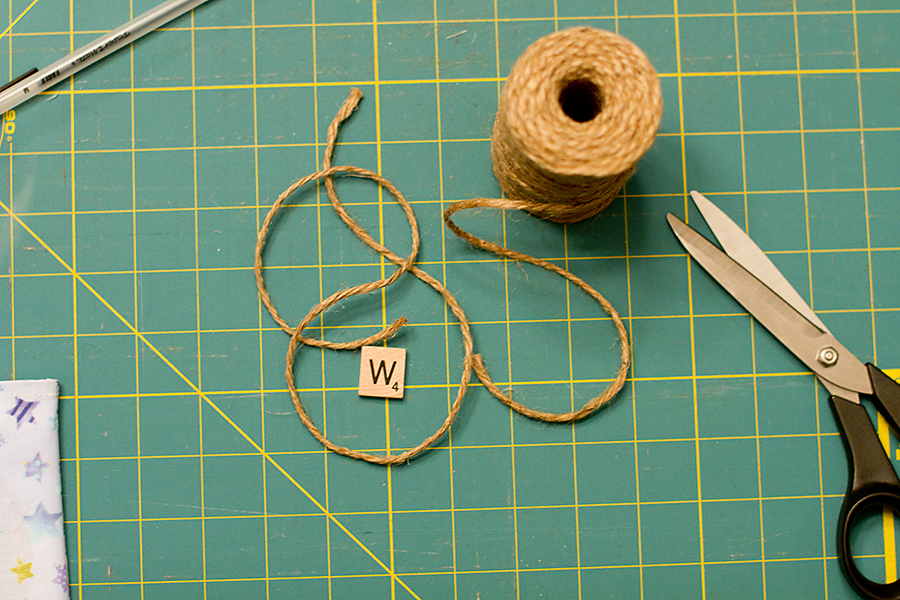 jute twine and scrabble letter for photographers cd cover