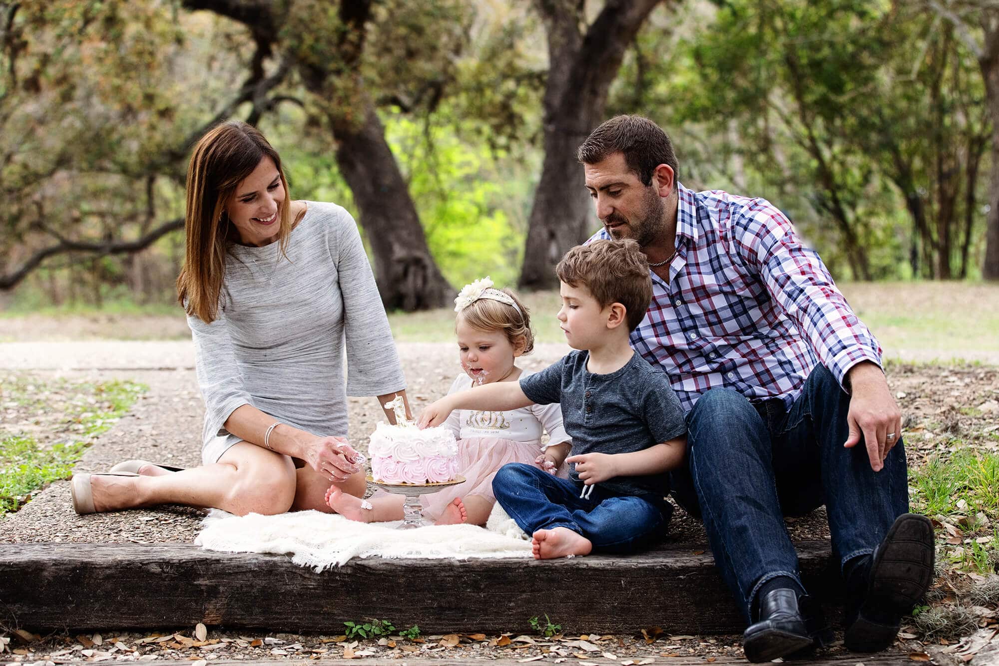 One Year Cake Smash Photography Austin Tx